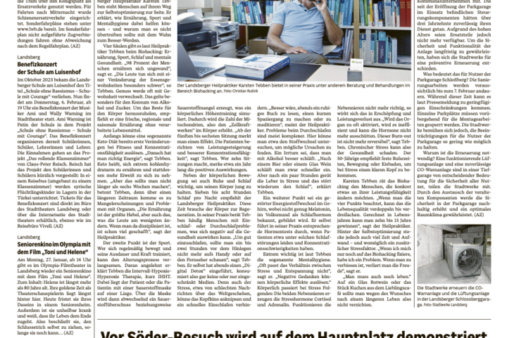 Zeitungsartikel der Augsburger Allgemeinen über Biohacking mit Heilpraktiker Karsten Tebben